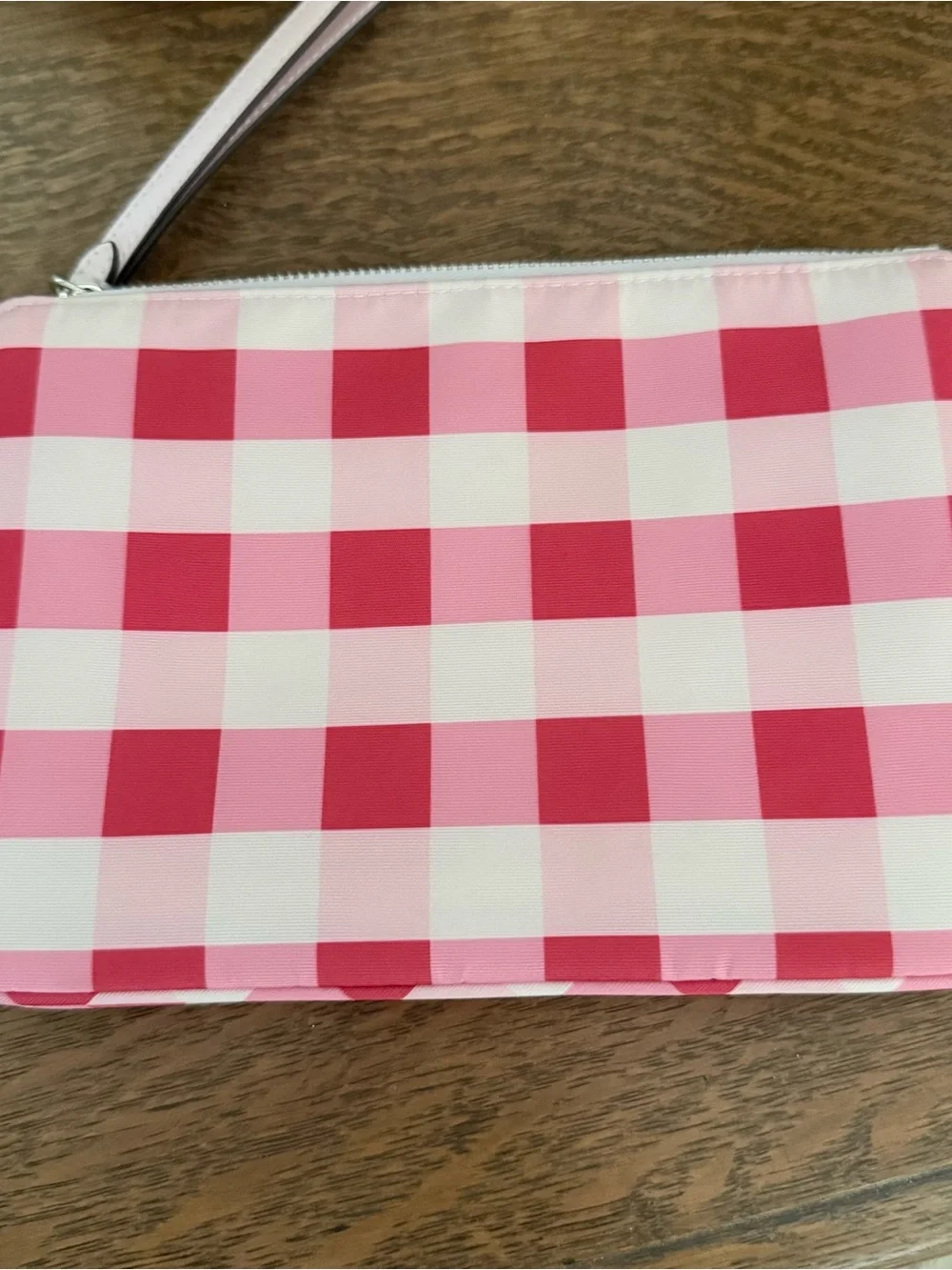 Kate Spade Pink Gingham Wristlet